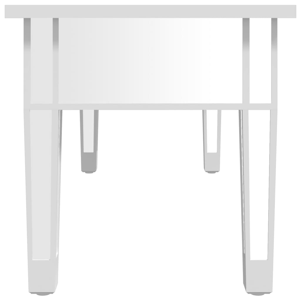 Zrcadlový Konferenční Stolek 106X45X45 Cm Kompozitní Dřevo Sklo