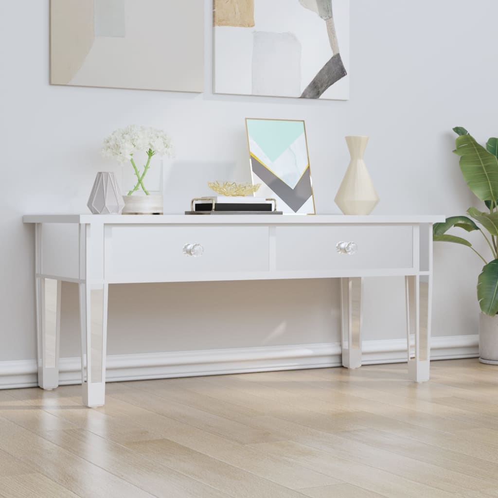 Zrcadlový Konferenční Stolek 106X45X45 Cm Kompozitní Dřevo Sklo