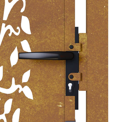 Zahradní Branka Cortenová Ocel Strom