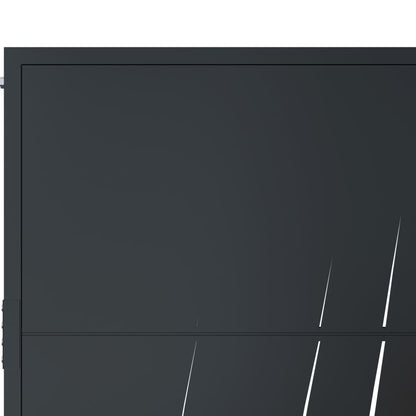 Zahradní Branka Antracitová Ocel Tráva