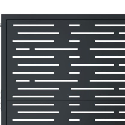 Zahradní Branka Antracitová Ocel Pruhy