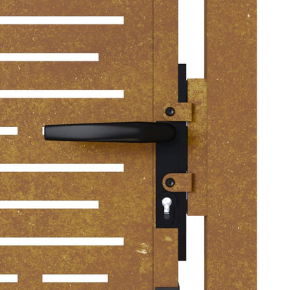 Zahradní Branka Cortenová Ocel Pruhy