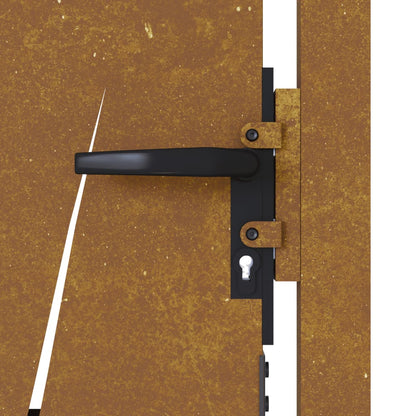 Zahradní Branka Cortenová Ocel Tráva