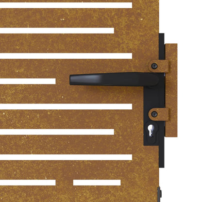 Zahradní Branka Cortenová Ocel Pruhy