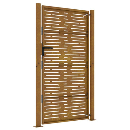 Zahradní Branka Cortenová Ocel Pruhy