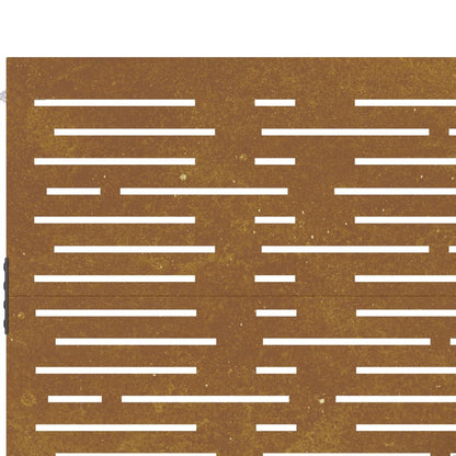 Zahradní Branka Cortenová Ocel Pruhy