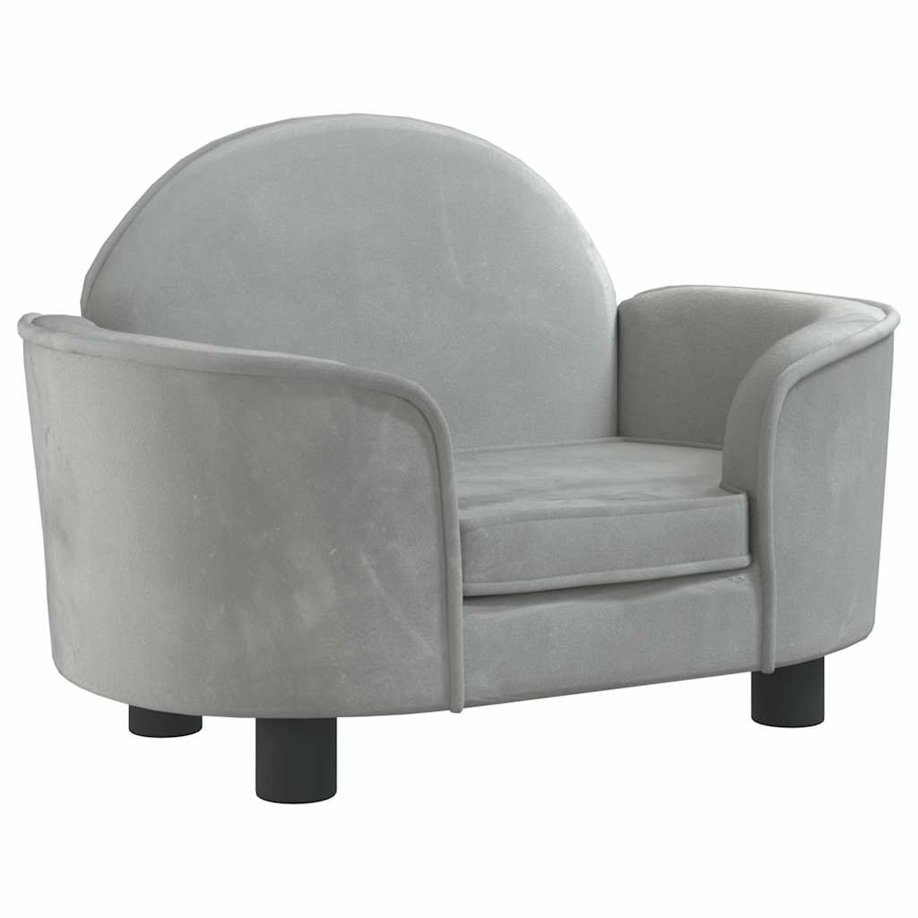 Pelíšek Pro Psy Světle Šedý 66 X 40 X 45 Cm Samet