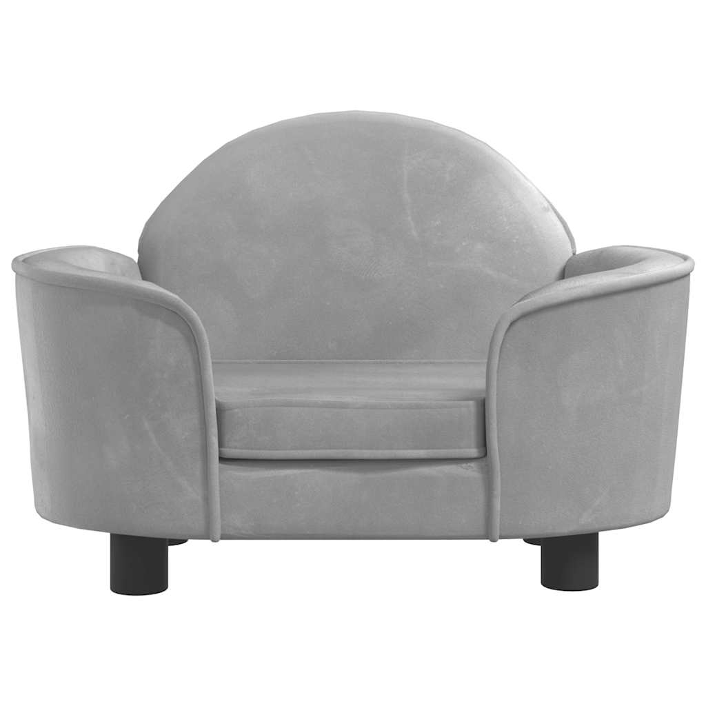 Pelíšek Pro Psy Světle Šedý 66 X 40 X 45 Cm Samet