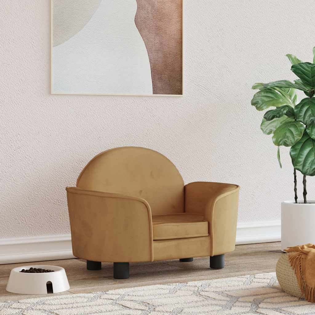 Pelíšek Pro Psy Světle Šedý 66 X 40 X 45 Cm Samet