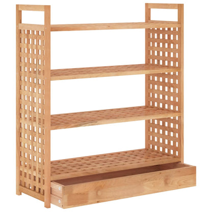 Botník Se Zásuvkou 70 X 27 X 81 Cm Masivní Ořechové Dřevo