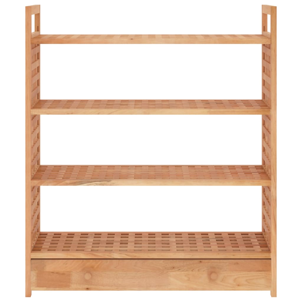 Botník Se Zásuvkou 70 X 27 X 81 Cm Masivní Ořechové Dřevo