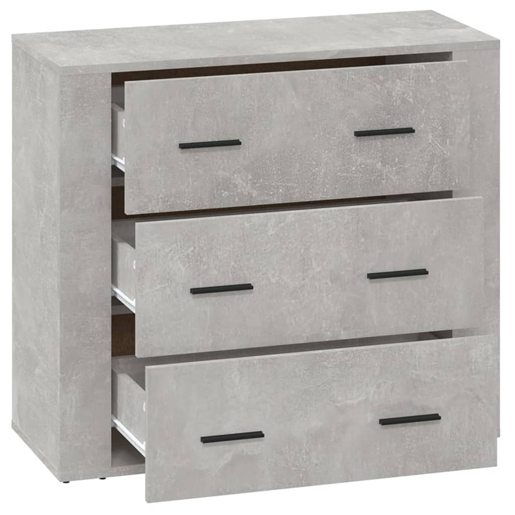 Příborník Betonově Šedý 80X33X70 Cm Kompozitní Dřevo