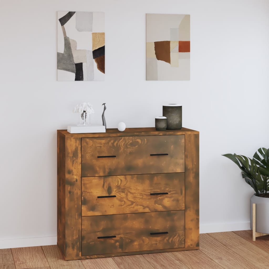 Příborník Kouřový Dub 80X33X70 Cm Kompozitní Dřevo