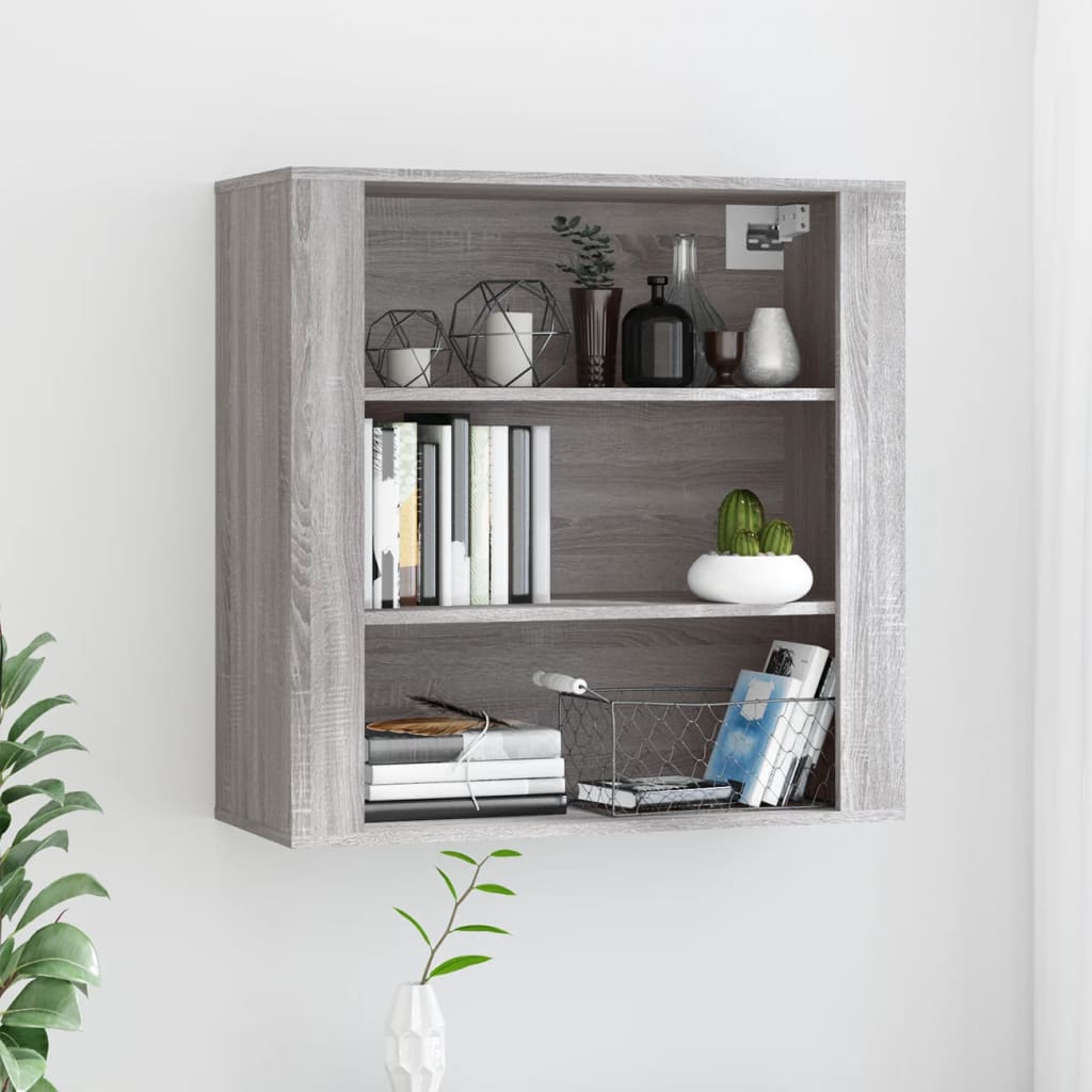 Nástěnná Skříňka Hnědý Dub 80 X 33 X 80 Cm Kompozitní Dřevo