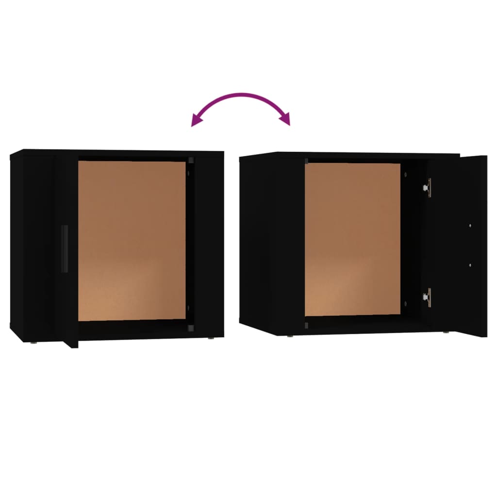 Noční Stolek Černý 50X39X47 Cm