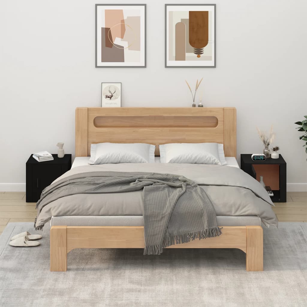 Noční Stolky 2 Ks Černé 50X39X47 Cm