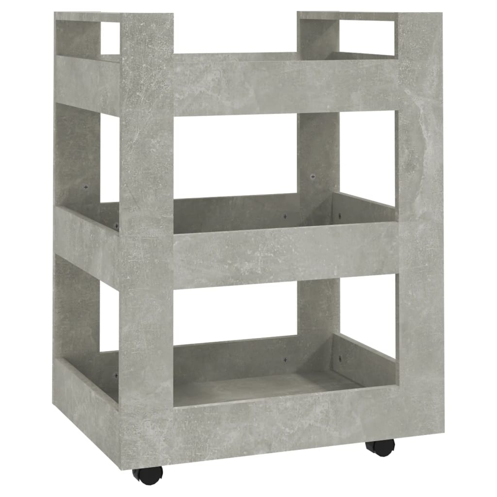 Kuchyňský Vozík Betonově Šedá 60 X 45 X 80 Cm Kompozitní Dřevo