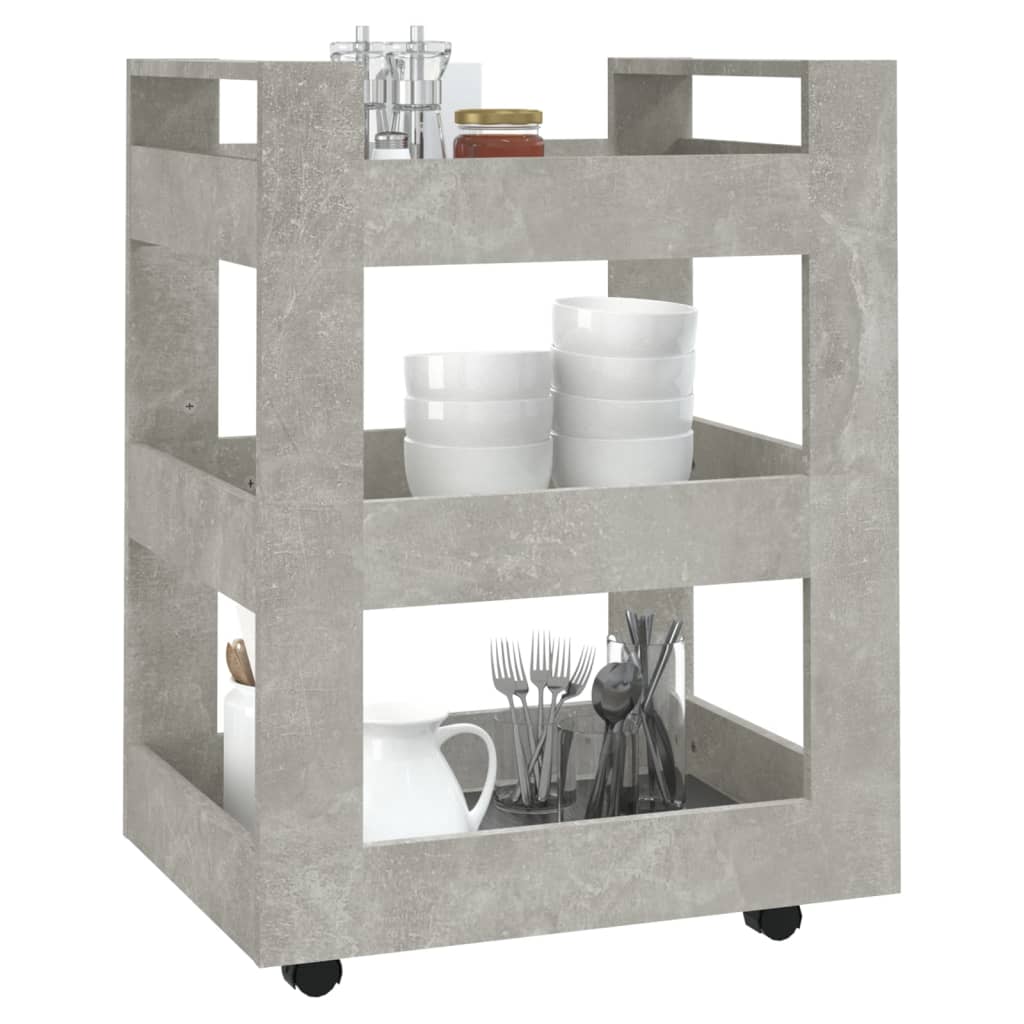 Kuchyňský Vozík Betonově Šedá 60 X 45 X 80 Cm Kompozitní Dřevo