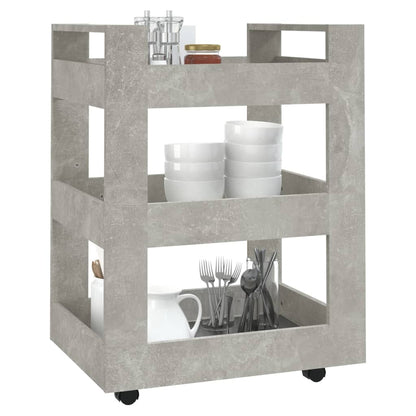 Kuchyňský Vozík Betonově Šedá 60 X 45 X 80 Cm Kompozitní Dřevo
