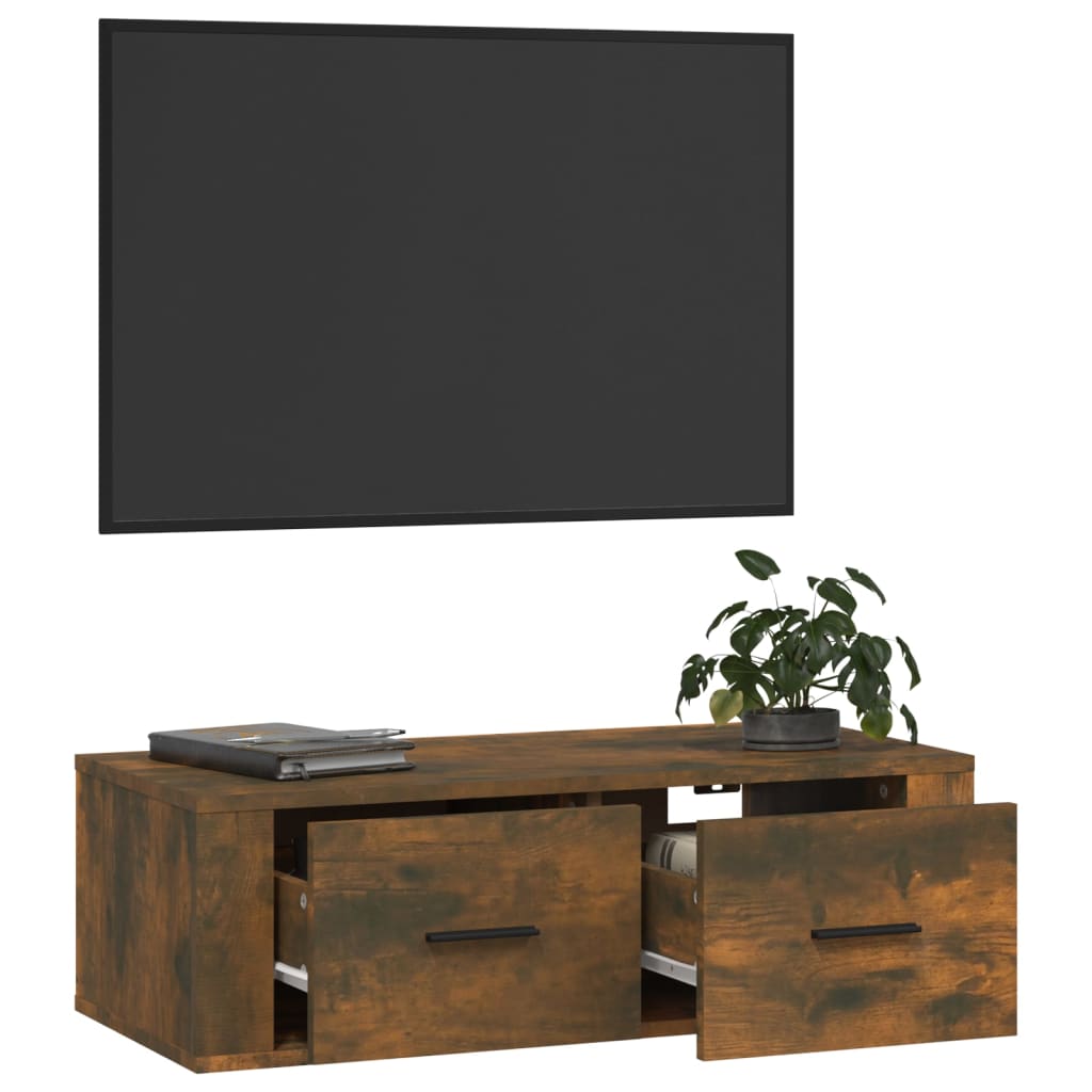 Závěsná Tv Skříňka 80 X 36 X 25 Cm Kompozitní Dřevo