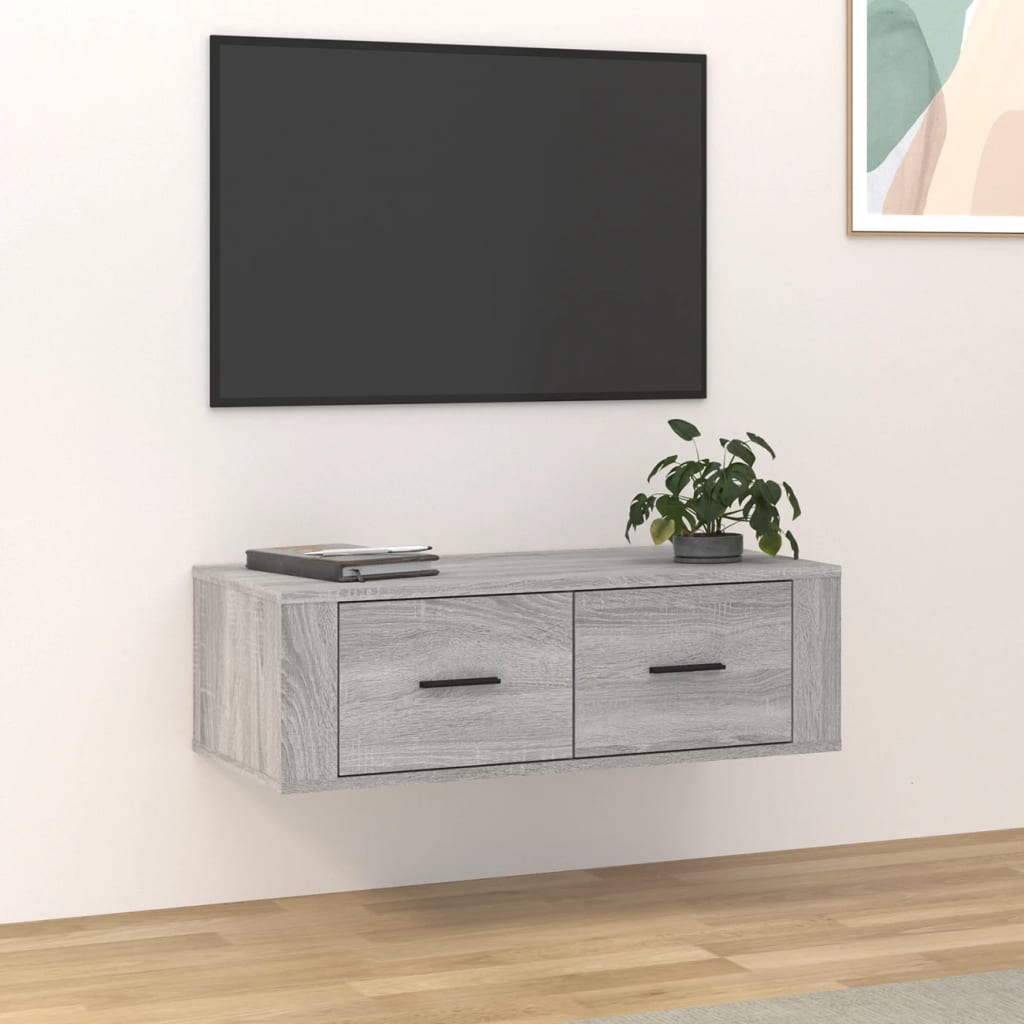 Závěsná Tv Skříňka 80 X 36 X 25 Cm Kompozitní Dřevo