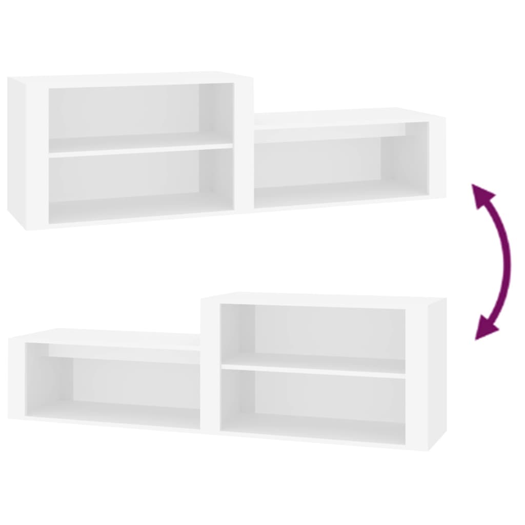 Botník Bílý 150 X 35 X 45 Cm Kompozitní Dřevo