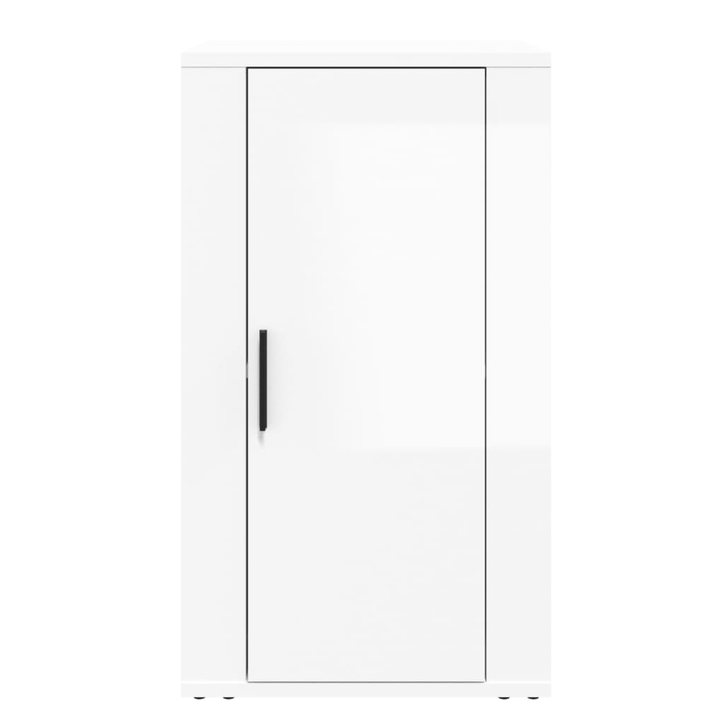 Příborník Bílý S Vysokým Leskem 40X33X70 Cm Kompozitní Dřevo