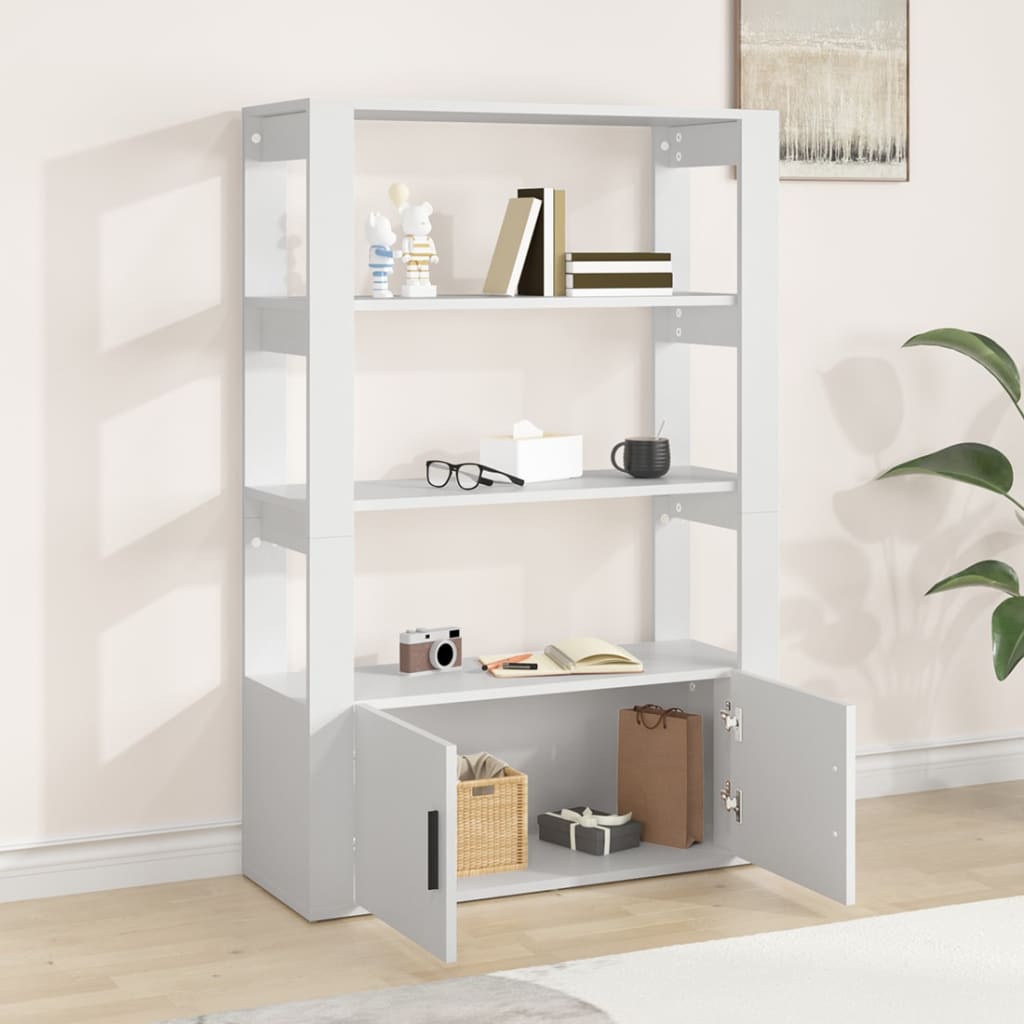 Příborník Bílý 80X30X119,5 Cm Kompozitní Dřevo