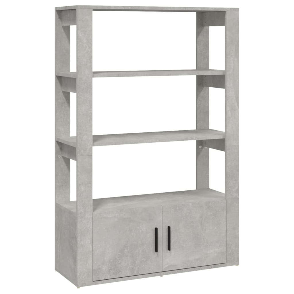 Příborník Betonově Šedý 80X30X119,5 Cm Kompozitní Dřevo