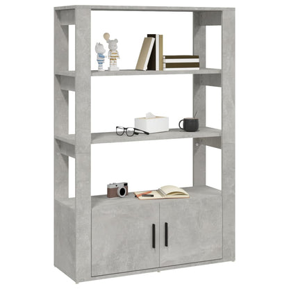 Příborník Betonově Šedý 80X30X119,5 Cm Kompozitní Dřevo