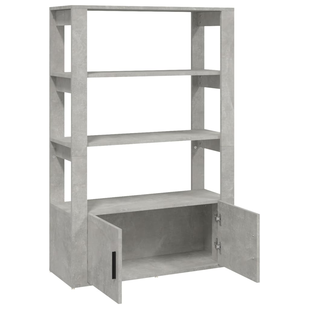 Příborník Betonově Šedý 80X30X119,5 Cm Kompozitní Dřevo