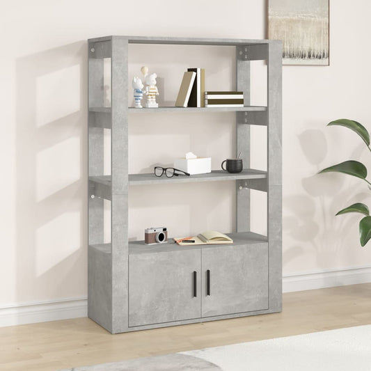 Příborník Betonově Šedý 80X30X119,5 Cm Kompozitní Dřevo