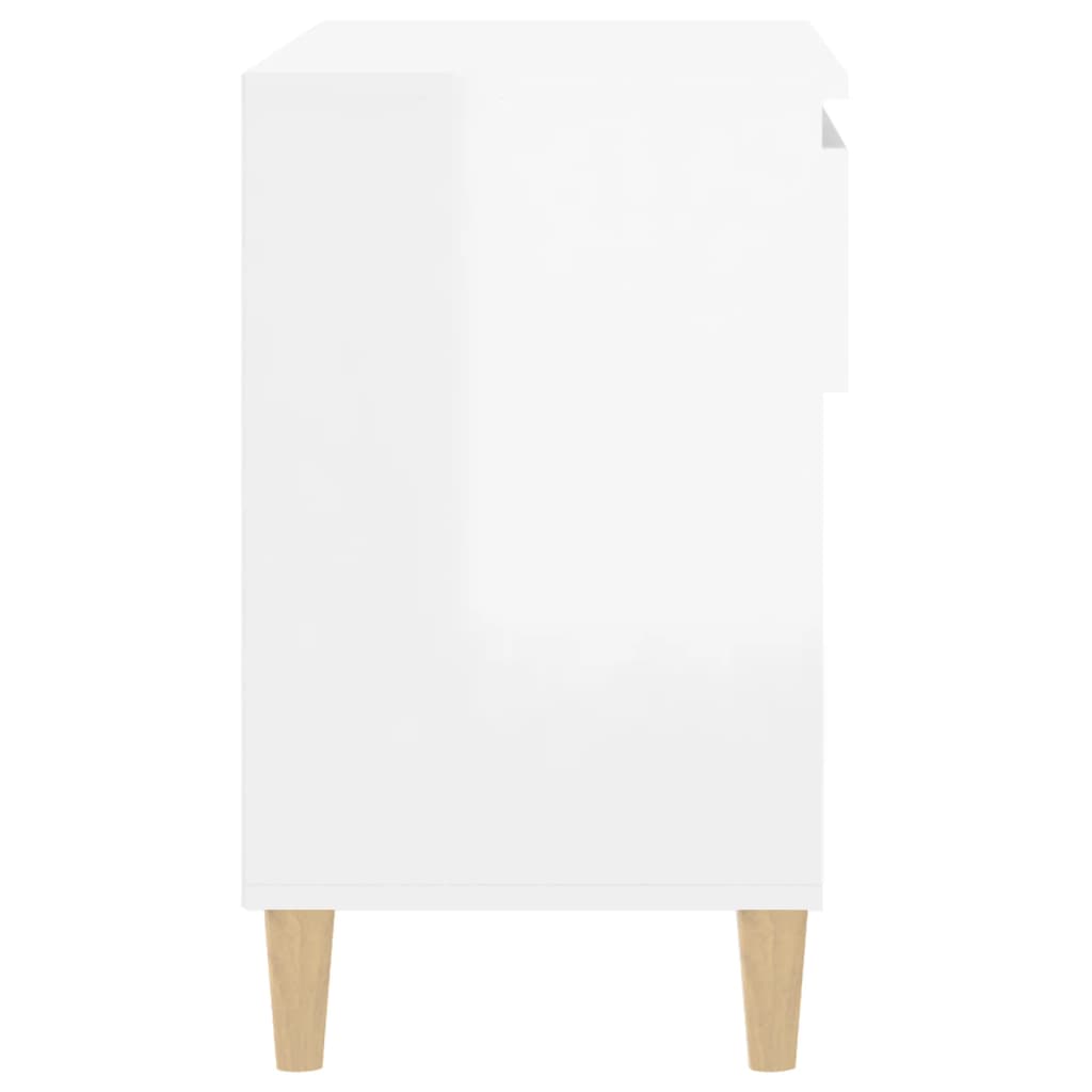 Botník Bílý S Vysokým Leskem 70X36X60 Cm Kompozitní Dřevo