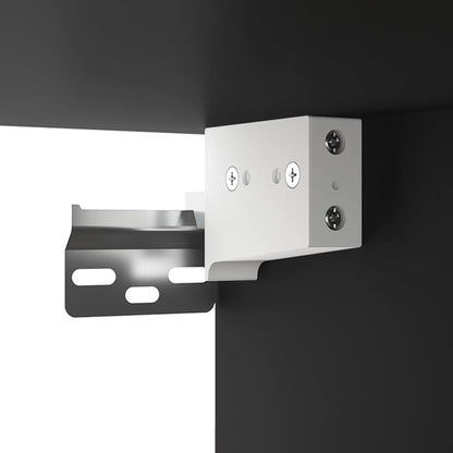 Nástěnný Botník Černý 70 X 35 X 38 Cm Kompozitní Dřevo