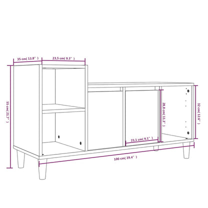 Tv Skříňka 100X35X55 Cm Kompozitní Dřevo