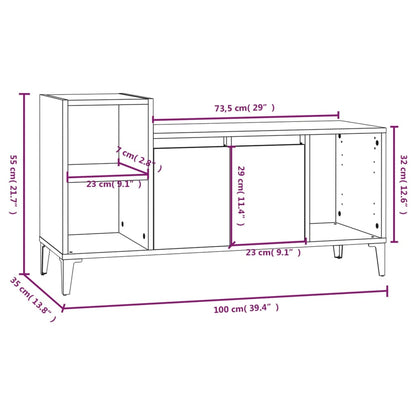 Tv Skříňka 100X35X55 Cm Kompozitní Dřevo