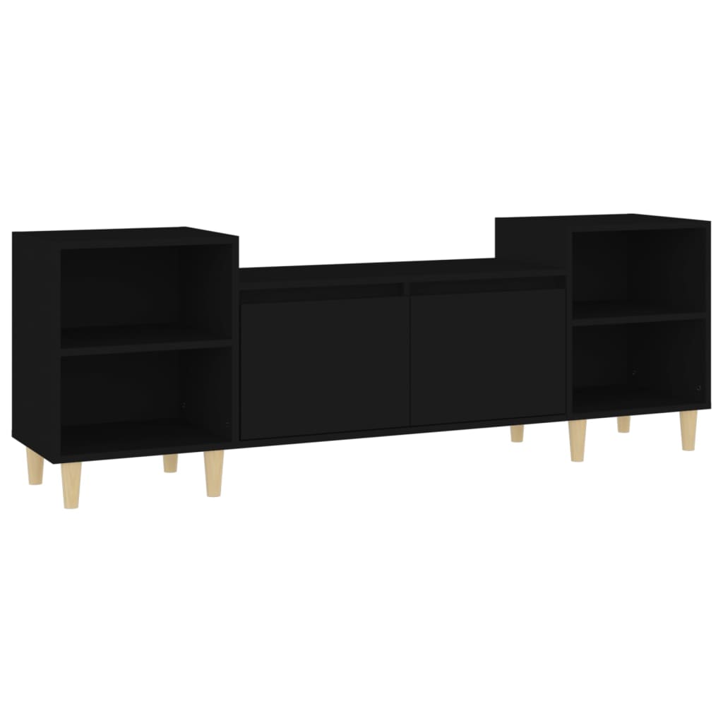Tv Skříňka Černá 160X35X55 Cm Kompozitní Dřevo