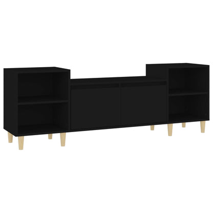 Tv Skříňka Černá 160X35X55 Cm Kompozitní Dřevo