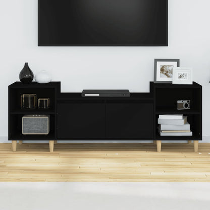 Tv Skříňka Černá 160X35X55 Cm Kompozitní Dřevo