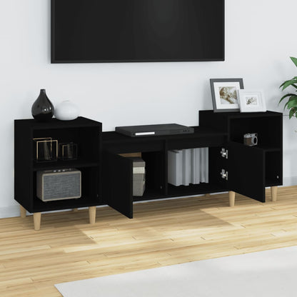 Tv Skříňka Černá 160X35X55 Cm Kompozitní Dřevo