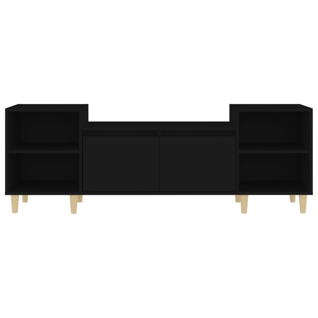 Tv Skříňka Černá 160X35X55 Cm Kompozitní Dřevo