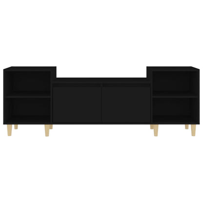 Tv Skříňka Černá 160X35X55 Cm Kompozitní Dřevo