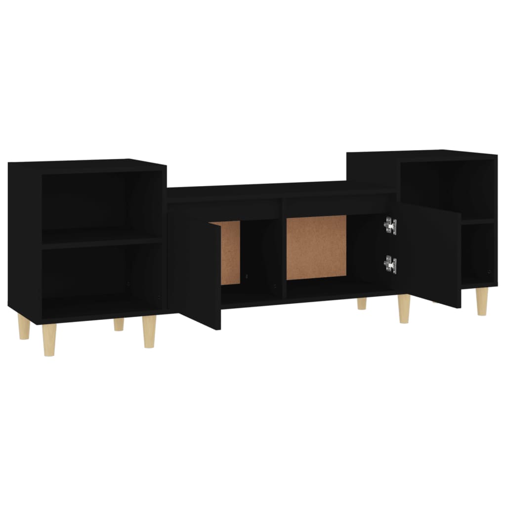Tv Skříňka Černá 160X35X55 Cm Kompozitní Dřevo