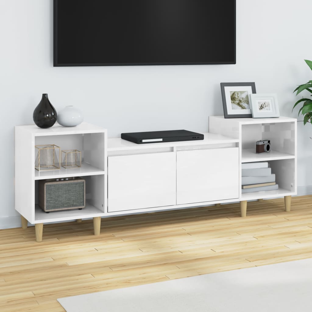 Tv Skříňka Černá 160X35X55 Cm Kompozitní Dřevo
