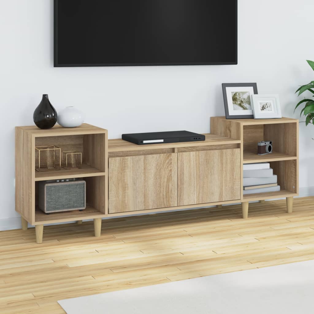 Tv Skříňka Černá 160X35X55 Cm Kompozitní Dřevo
