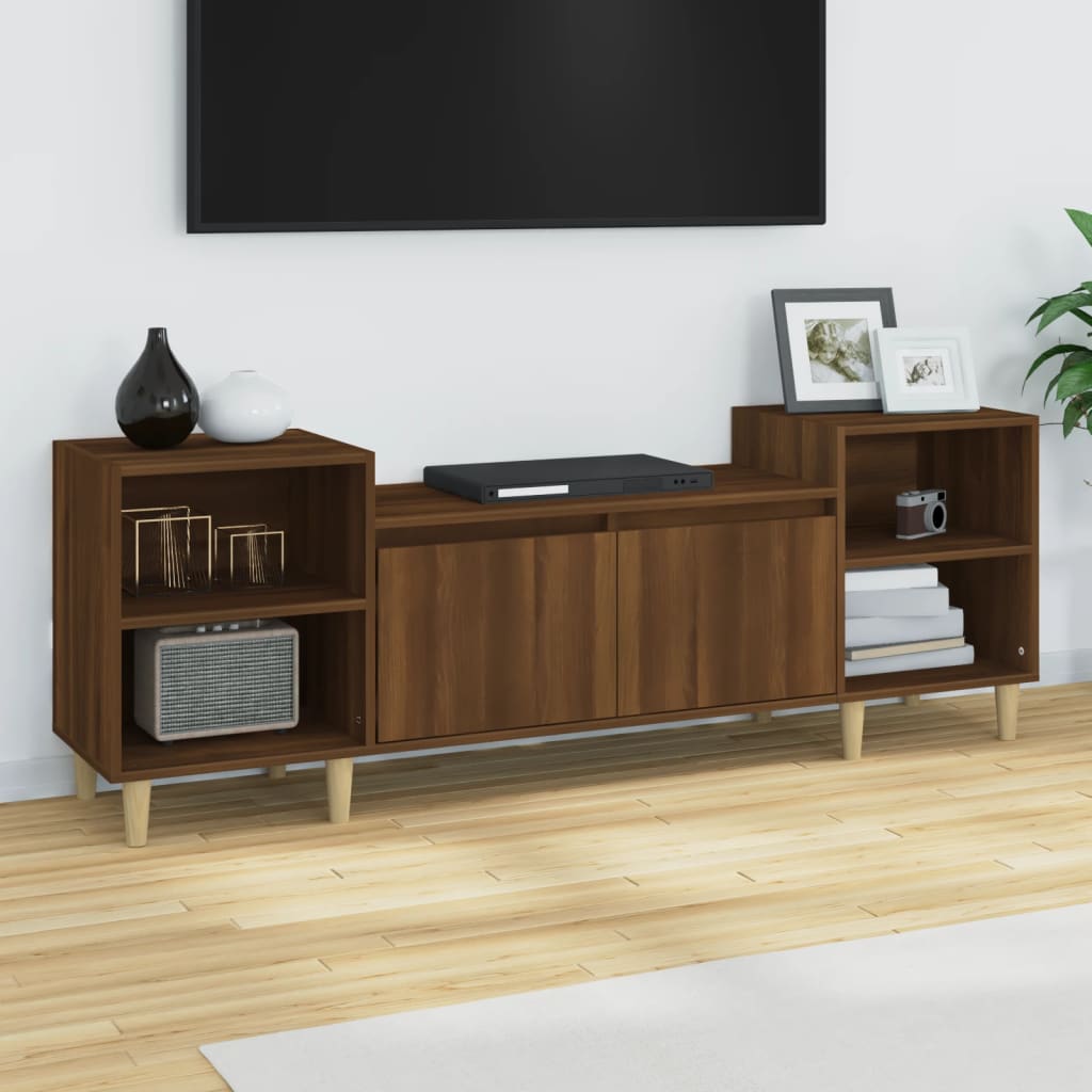 Tv Skříňka Černá 160X35X55 Cm Kompozitní Dřevo