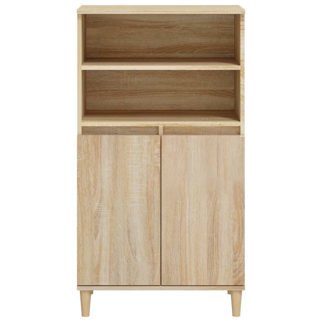 Skříň Highboard Dub Sonoma 60 X 36 X 110 Cm Kompozitní Dřevo