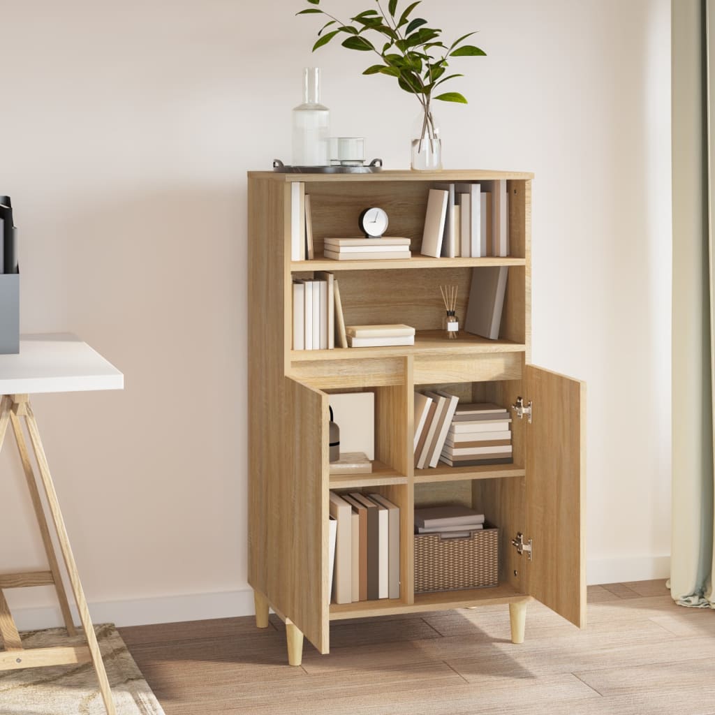 Skříň Highboard Dub Sonoma 60 X 36 X 110 Cm Kompozitní Dřevo