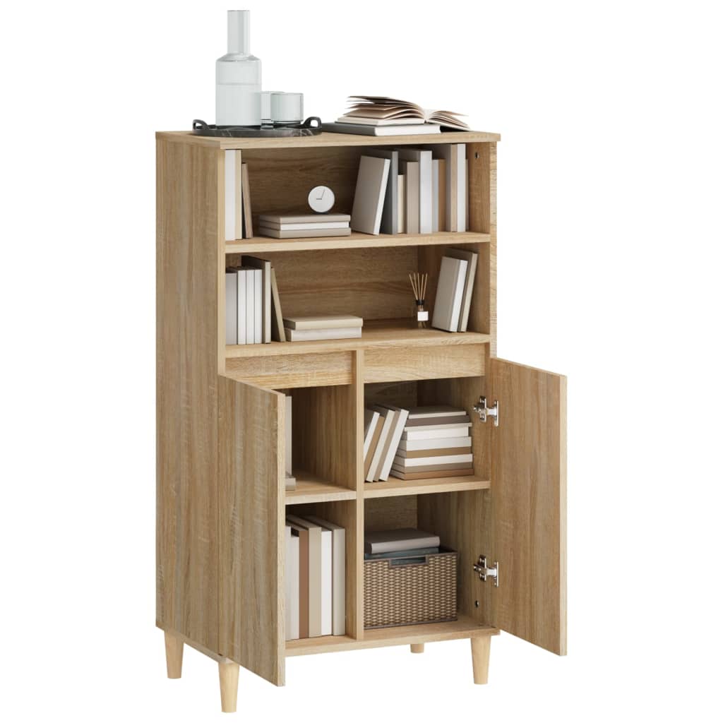 Skříň Highboard Dub Sonoma 60 X 36 X 110 Cm Kompozitní Dřevo