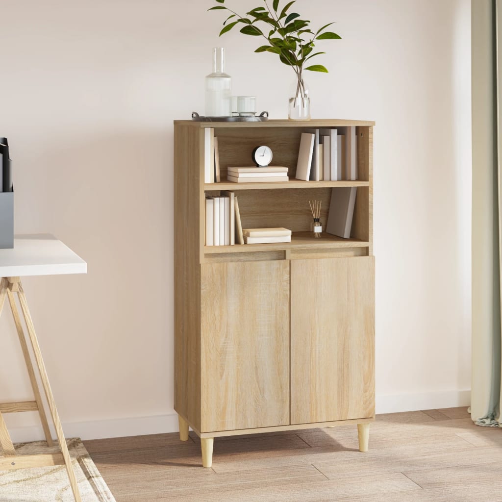 Skříň Highboard Dub Sonoma 60 X 36 X 110 Cm Kompozitní Dřevo